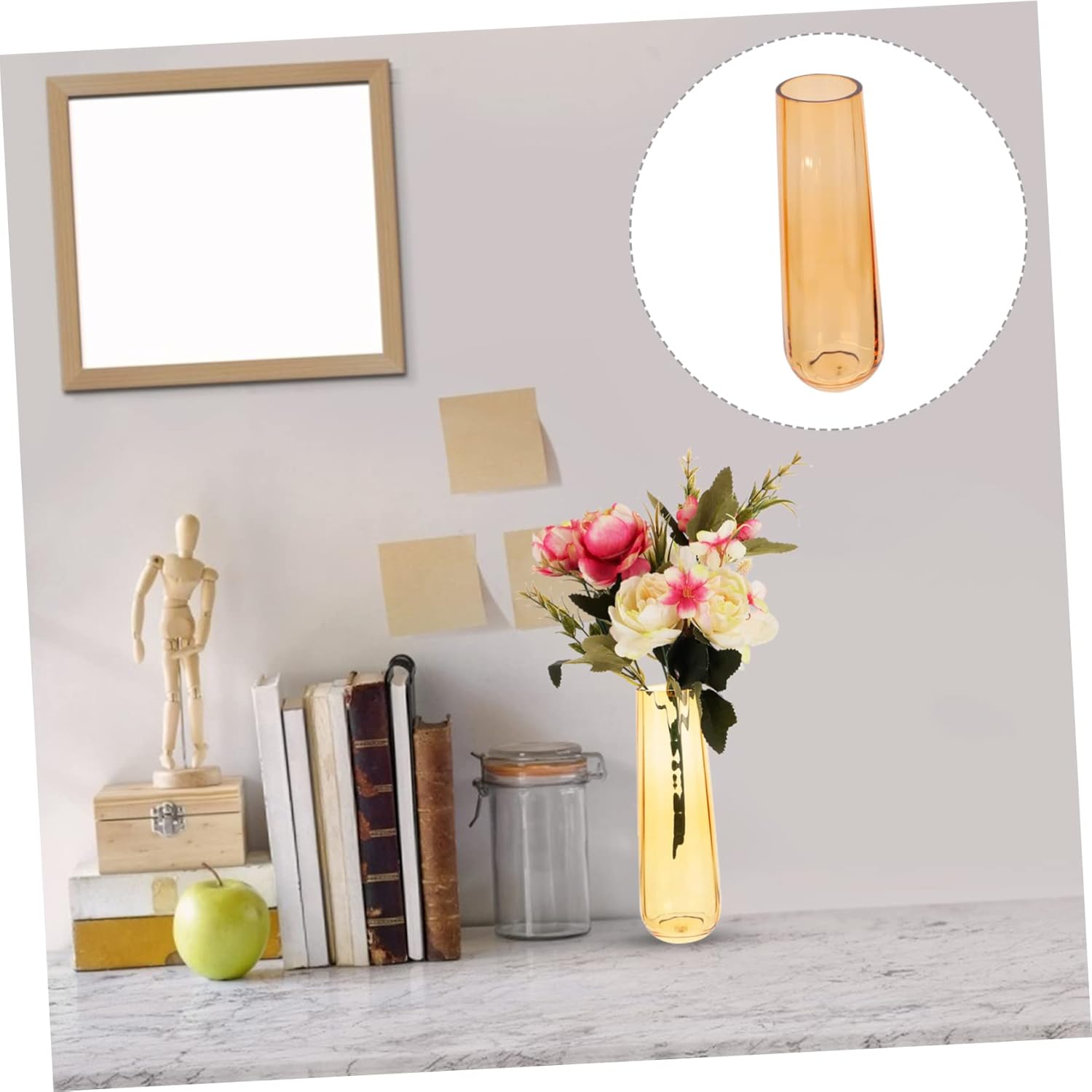 Cabilock Modern Glass Vase for Dried Flowers and Fresh Arrangements