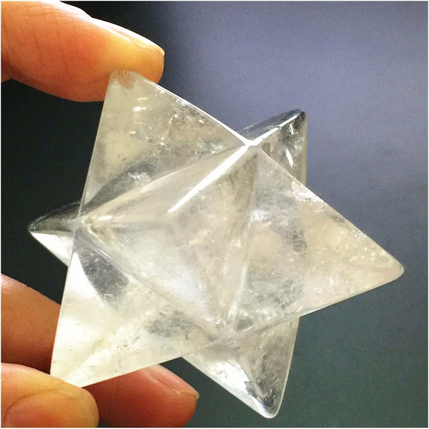 Clear Crystal Quartz Merkaba Star Energy Stones