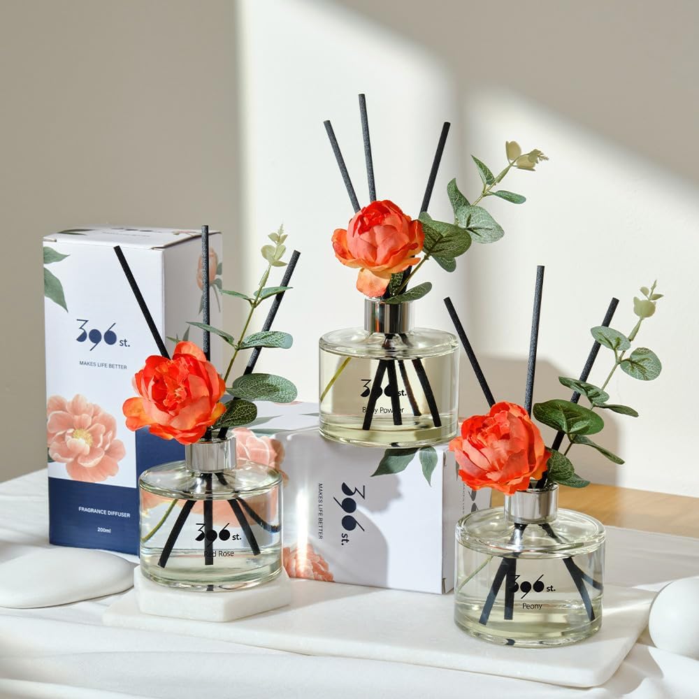 396 St Peony Flower Reed Diffuser Set 200ml