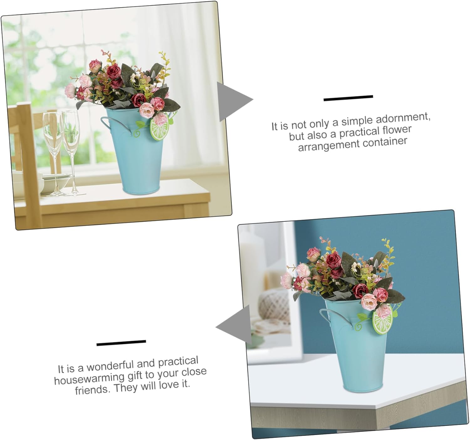 Iron Flower Arrangement Holder Decorative Vase Multi-Functional Home Decor 1