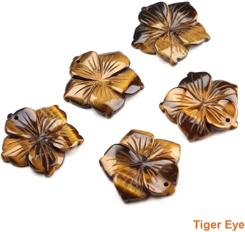 28mm Hand-Carved Peach Blossom Pendant Natural Crystal Gemstone