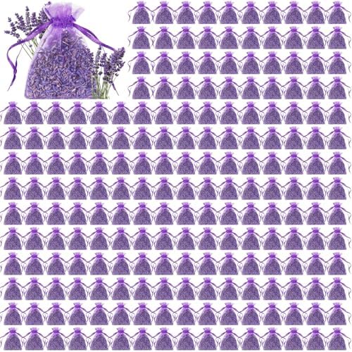 Reginary 200 Pack Lavender Sachets for Home and Closet Use