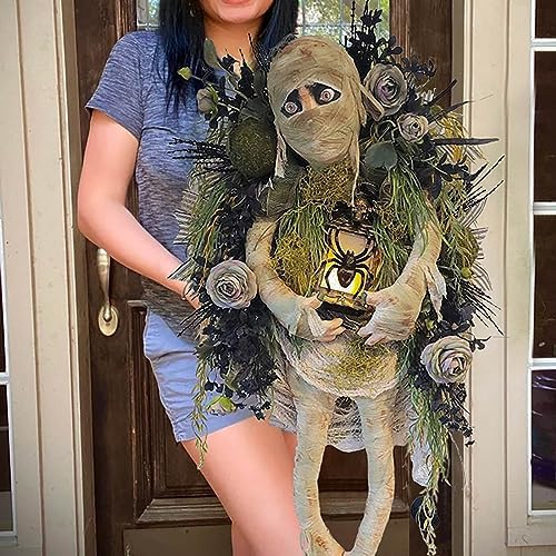 Halloween Mummy Wreath for Front Door