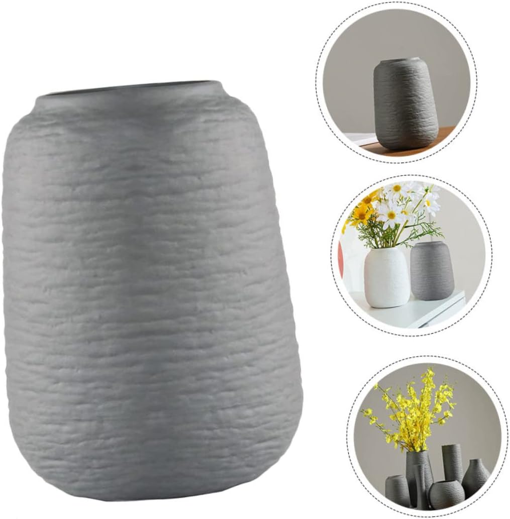Alipis Nordic Threaded Ceramic Vase for Home Decor