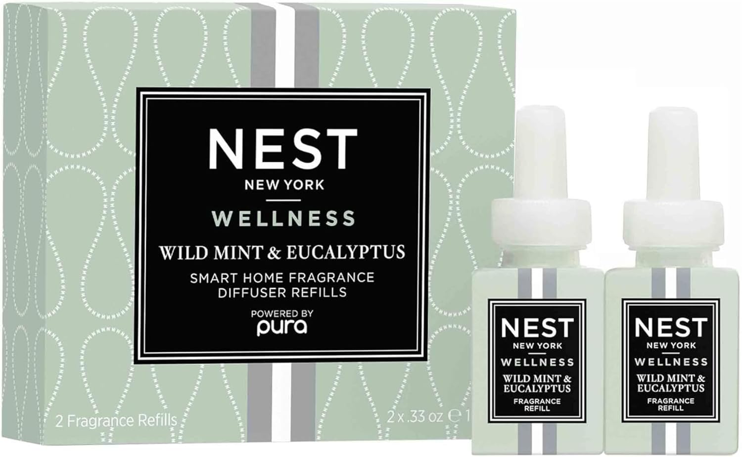 NEST New York Smart Home Diffuser Refills Set of 2 Wild Mint Eucalyptus