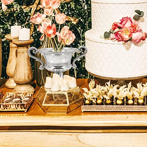 SEWOART Decorative Flower Vase Vintage Silver Vase for Home Decor