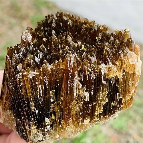 KatLin Natural Amber Calcite Cluster Energy Decoration Stone