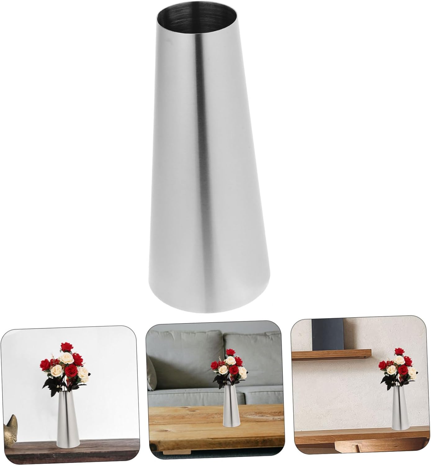 HAKIDZEL Flower Arrangement Stainless Steel Decorative Bow Vase