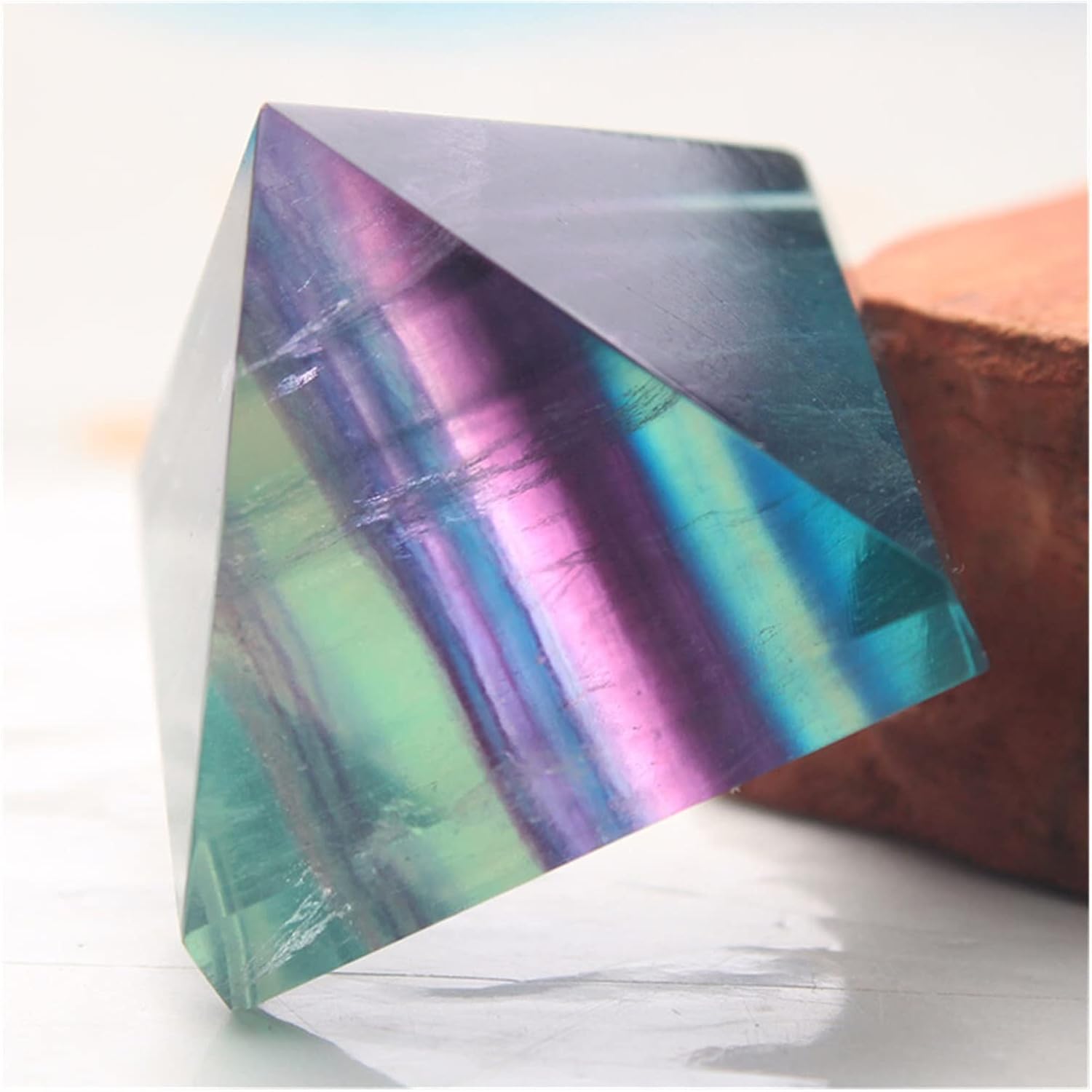 Natural Colorful Fluorite Crystal Pyramid for Home Decoration