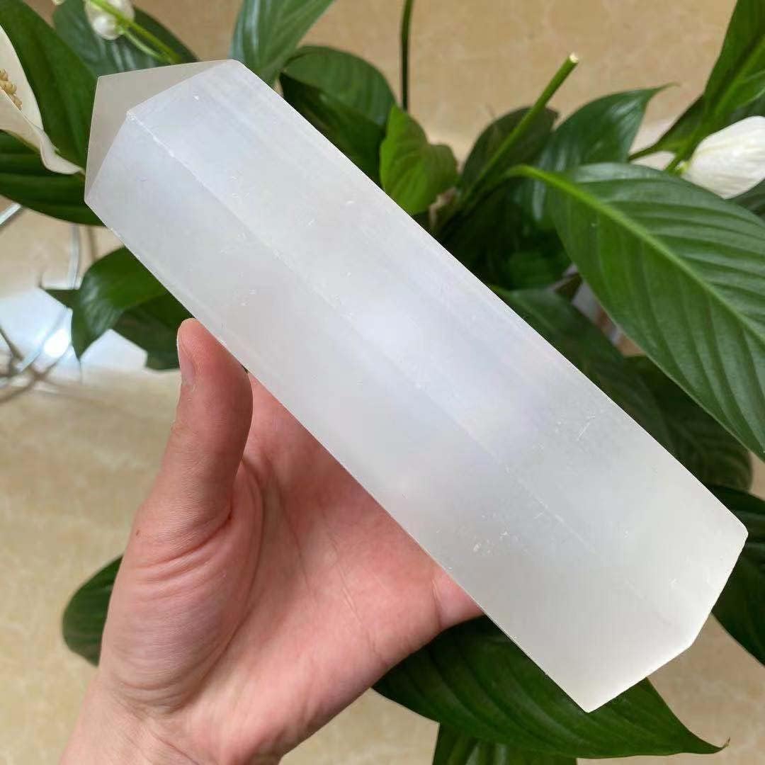 Natural White Selenite Rod Crystal for Home Decor