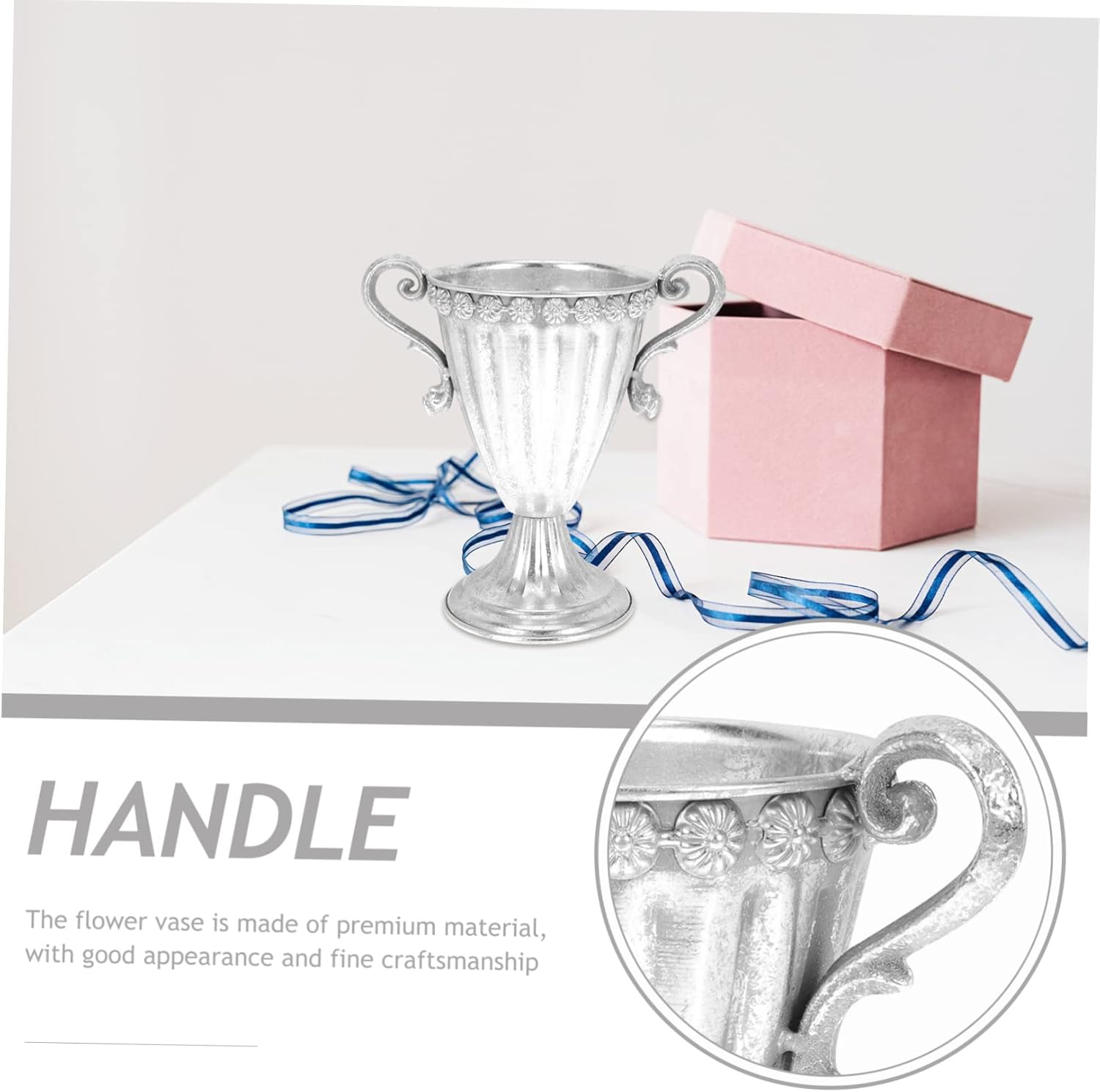 SUPVOX Vintage Decorative Iron Vase for Home Table Centerpieces