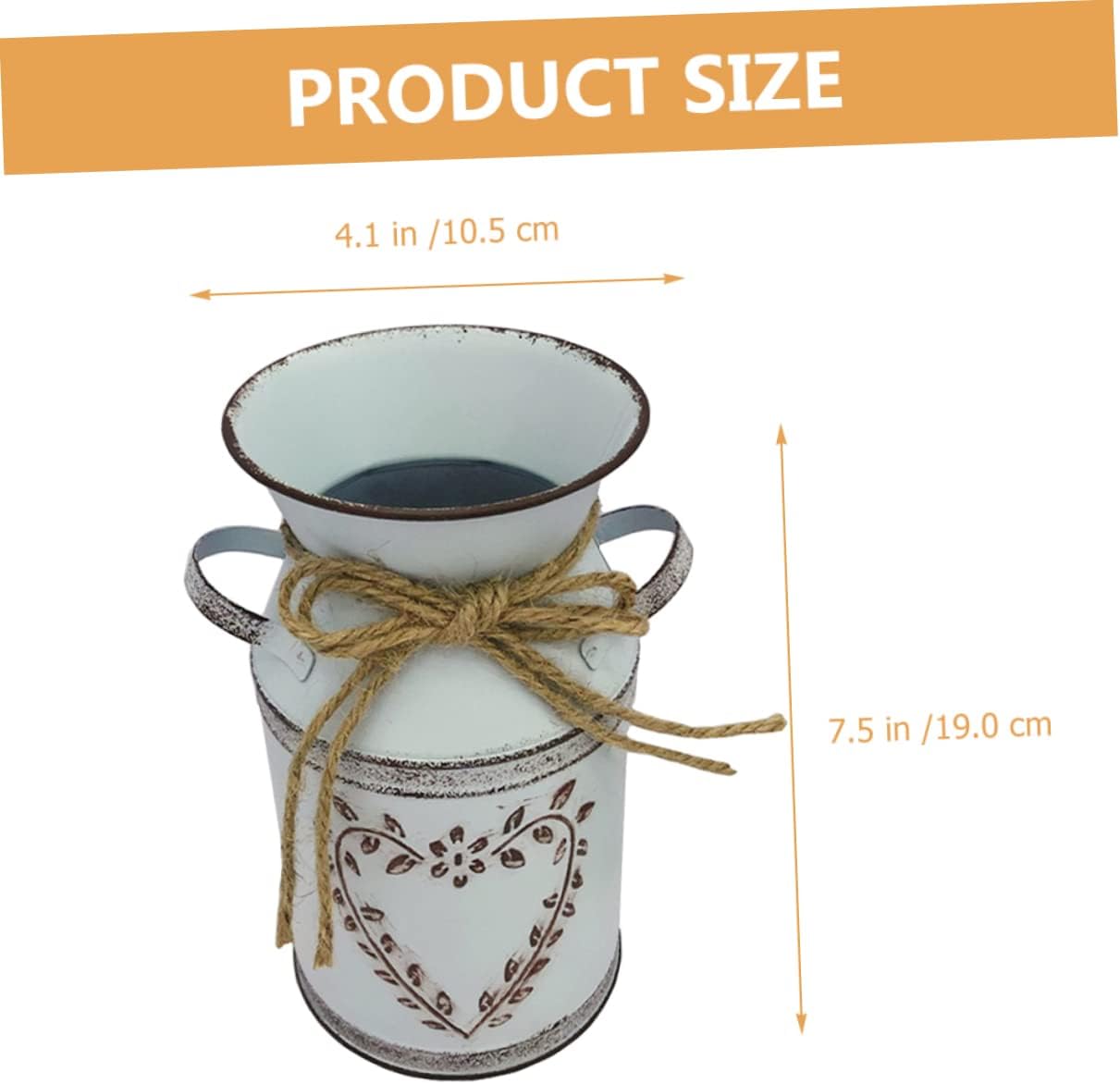 VOSAREA Vintage Metal Flower Vase for Home Decor