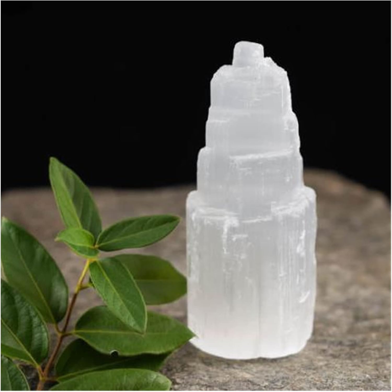 Selenite Crystal Tower for Mental Clarity and Reiki