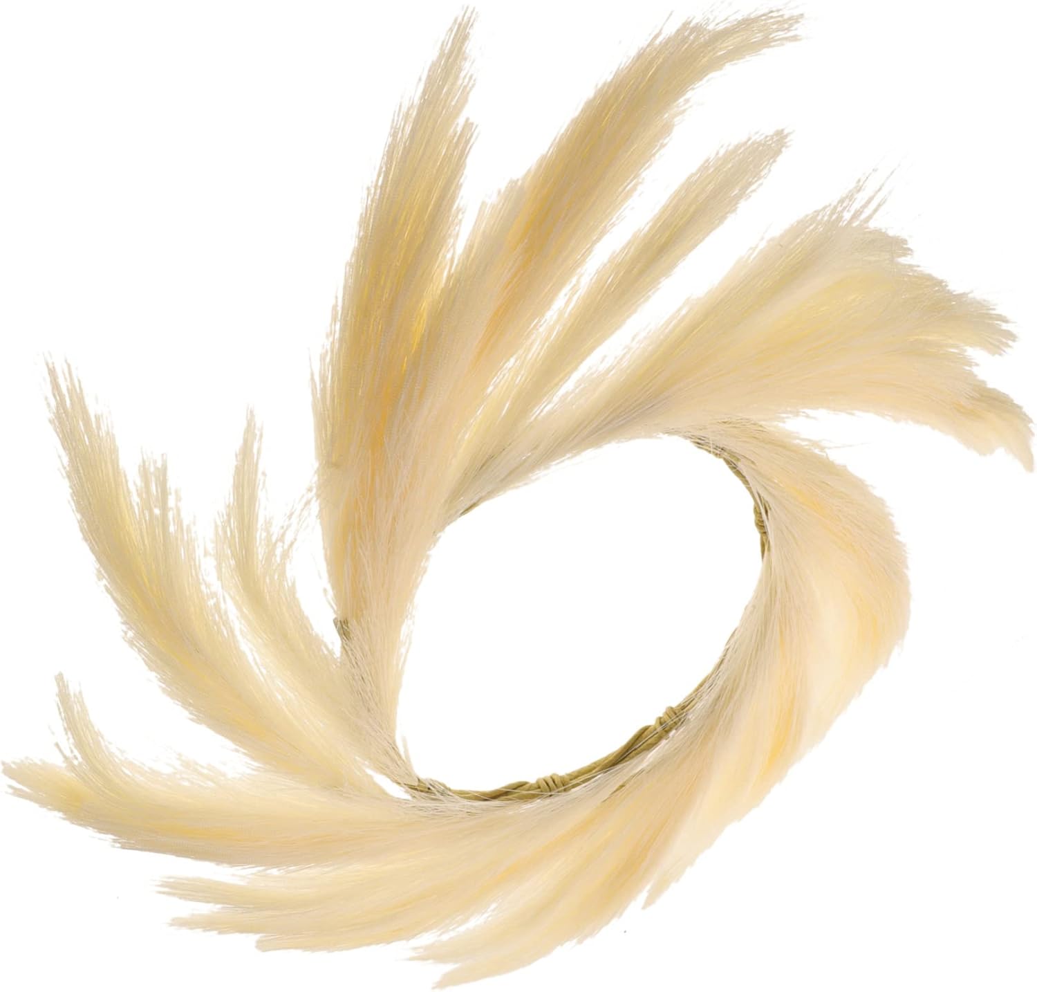 Elegant Artificial Bulrush Wreath for Home Decor