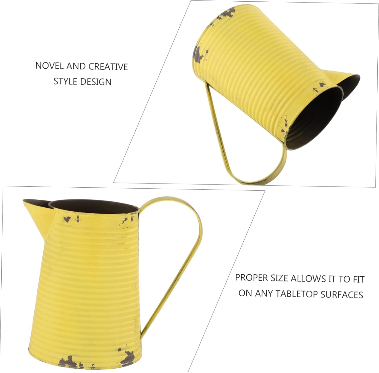 UPKOCH Vintage Iron Flower Vase for Home Decor