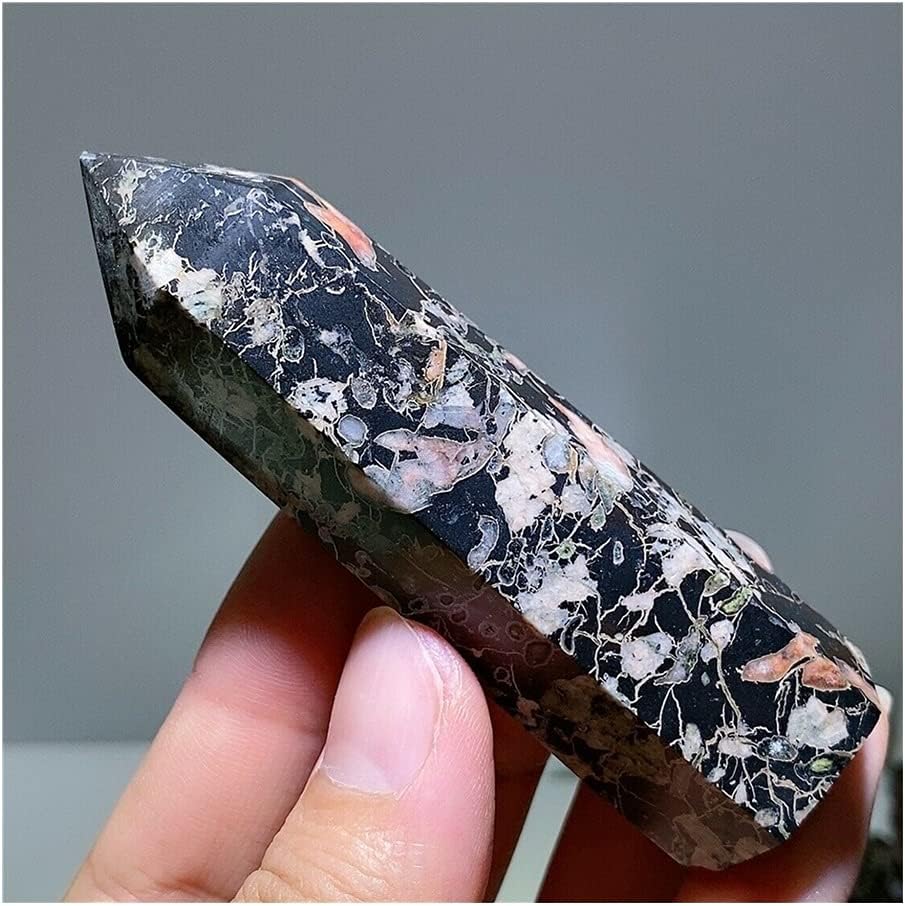 FLOAPA Natural Lotus Stone Crystal Quartz Obelisk Reiki Stone 400-450g