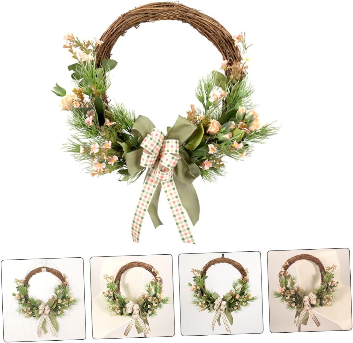 1pc Lifelike Artificial Wreath for Front Door Decor