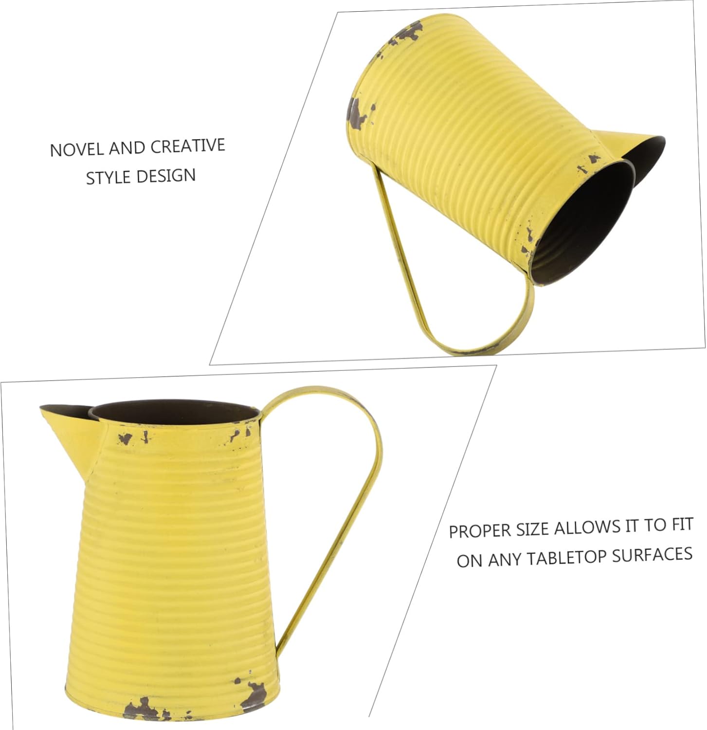 STOBOK Vintage Iron Flower Pot for Home and Garden Decor