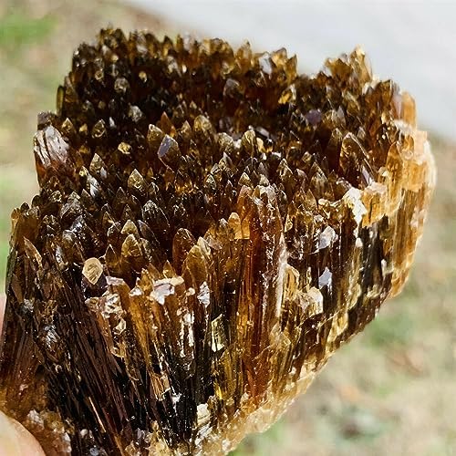 KatLin Natural Amber Calcite Cluster Energy Decoration Stone
