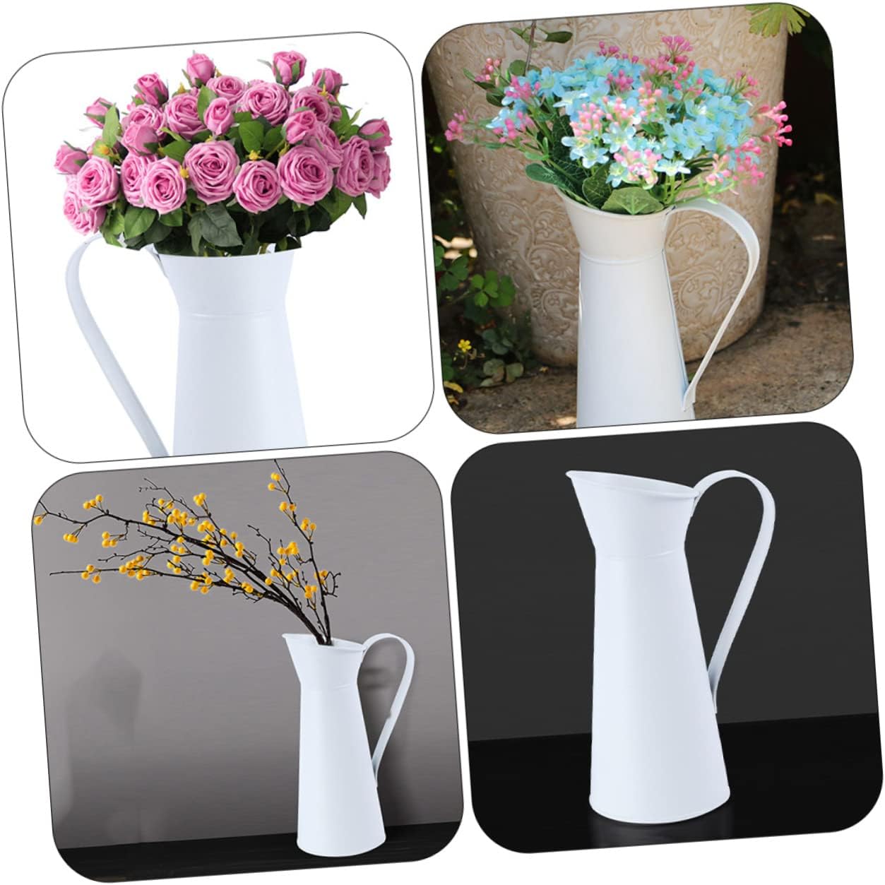Happyyami Modern Iron Vase for Flower Arrangement
