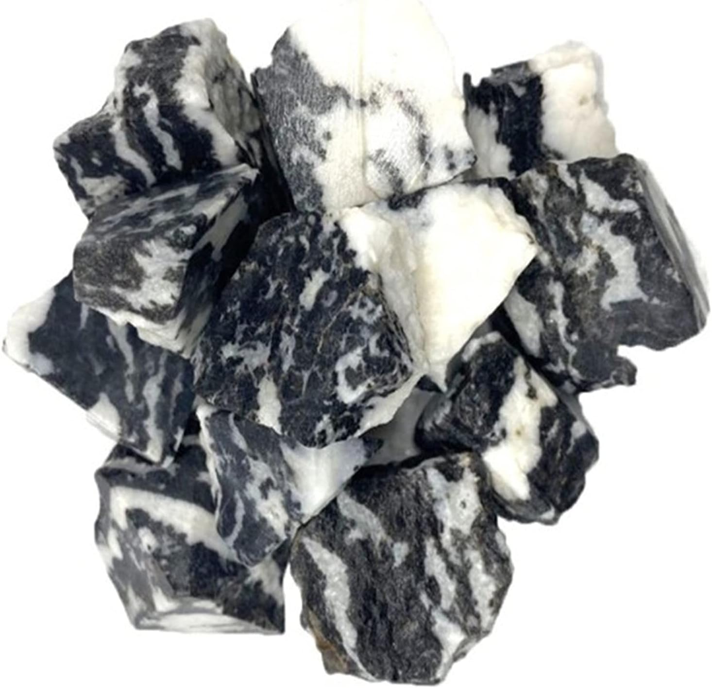 FIDEMM Natural Crystal Rough Zebra Stone for Home Decor