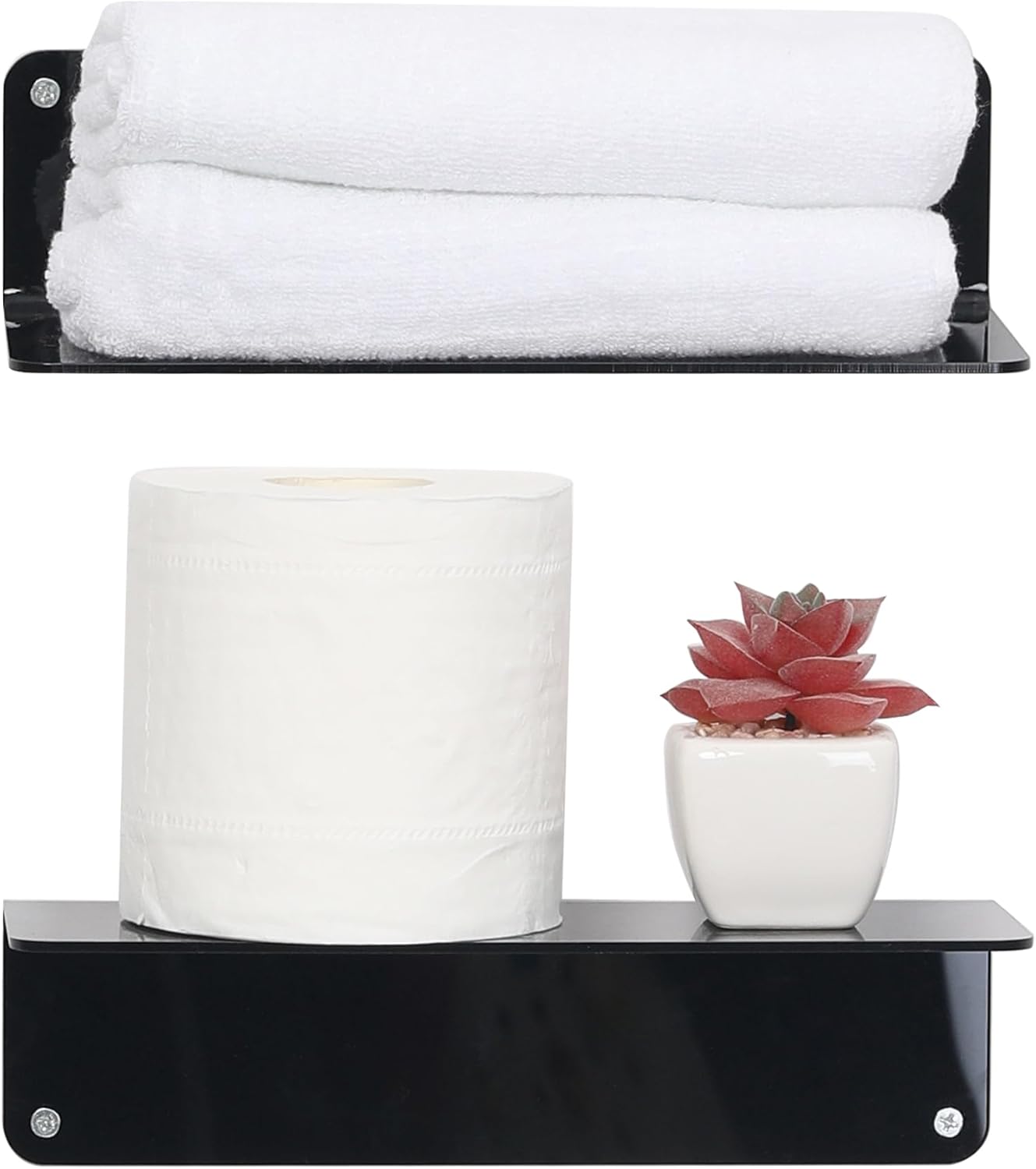 DRMHM Acrylic Floating Shelves 9x4in Black