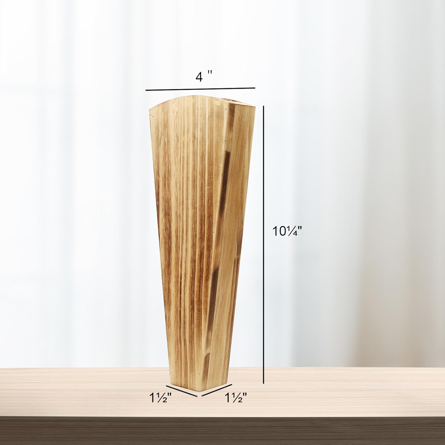 Set of 2 Fan-Shaped Wooden Wall Vases for Home Decor