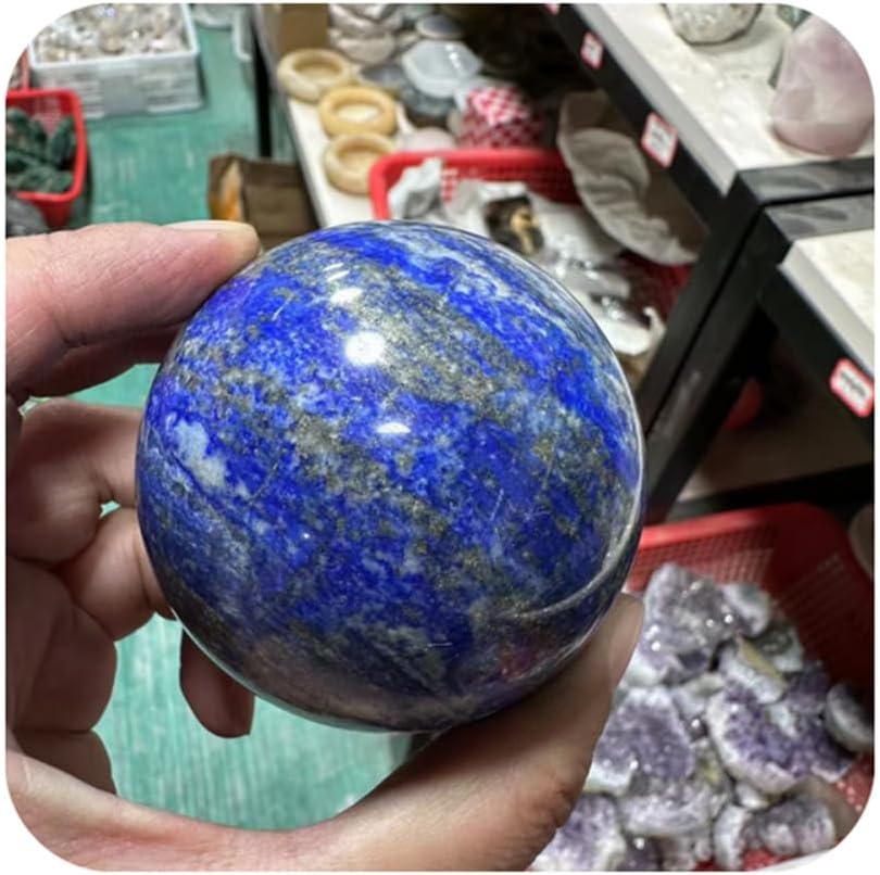 Lapis Lazuli Healing Crystal Ball Indoor Fountain Stone 75mm-80mm