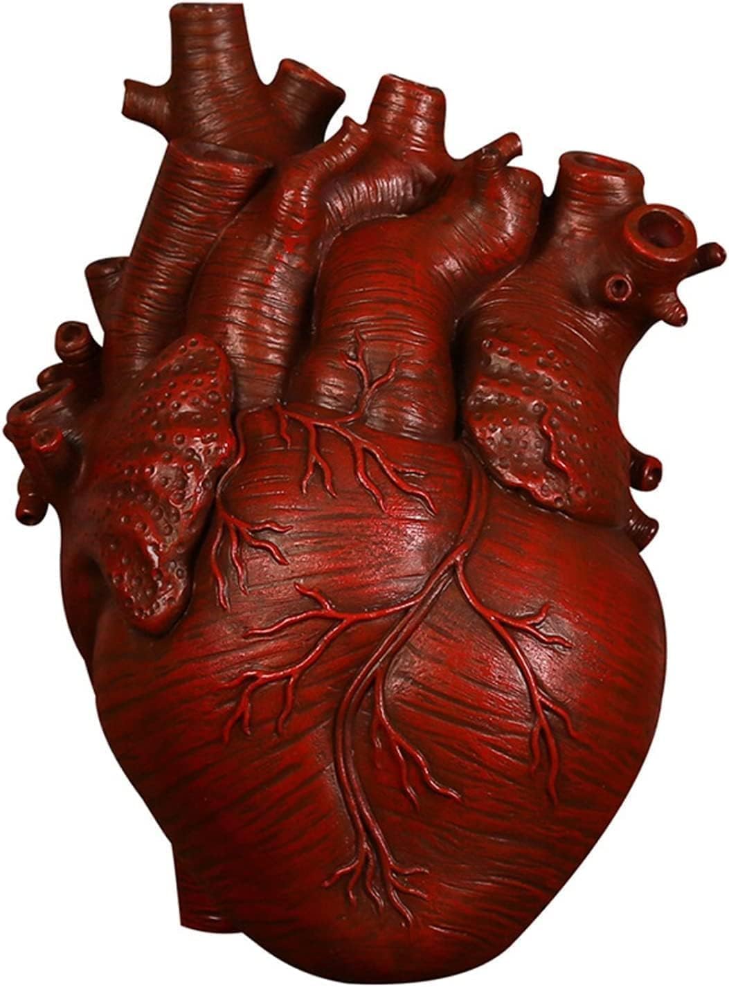 Heart Vase Gothic Anatomical Resin Desktop Decor