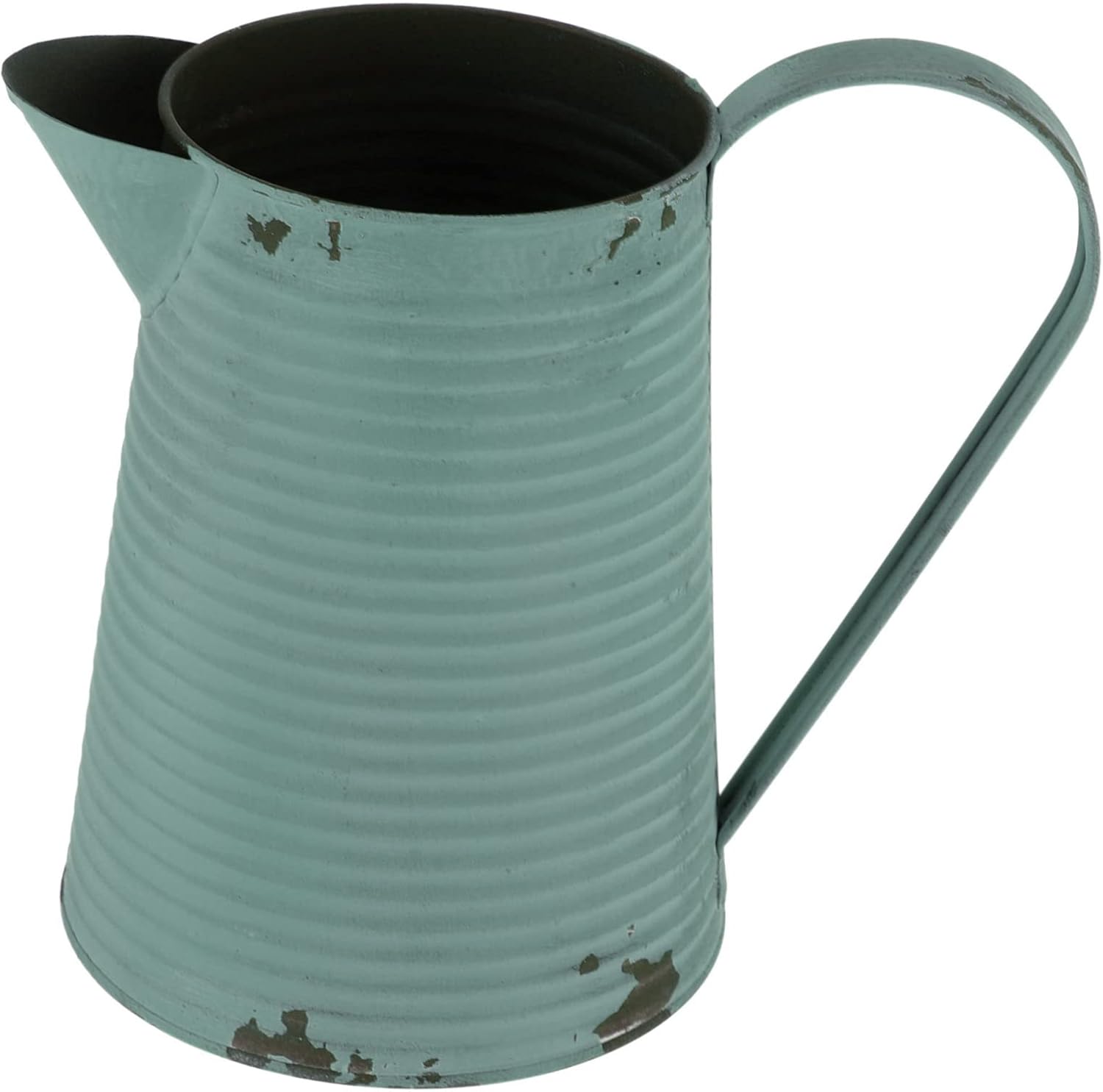 Vintage Iron Flower Pot Pitcher Rustic Home Decor