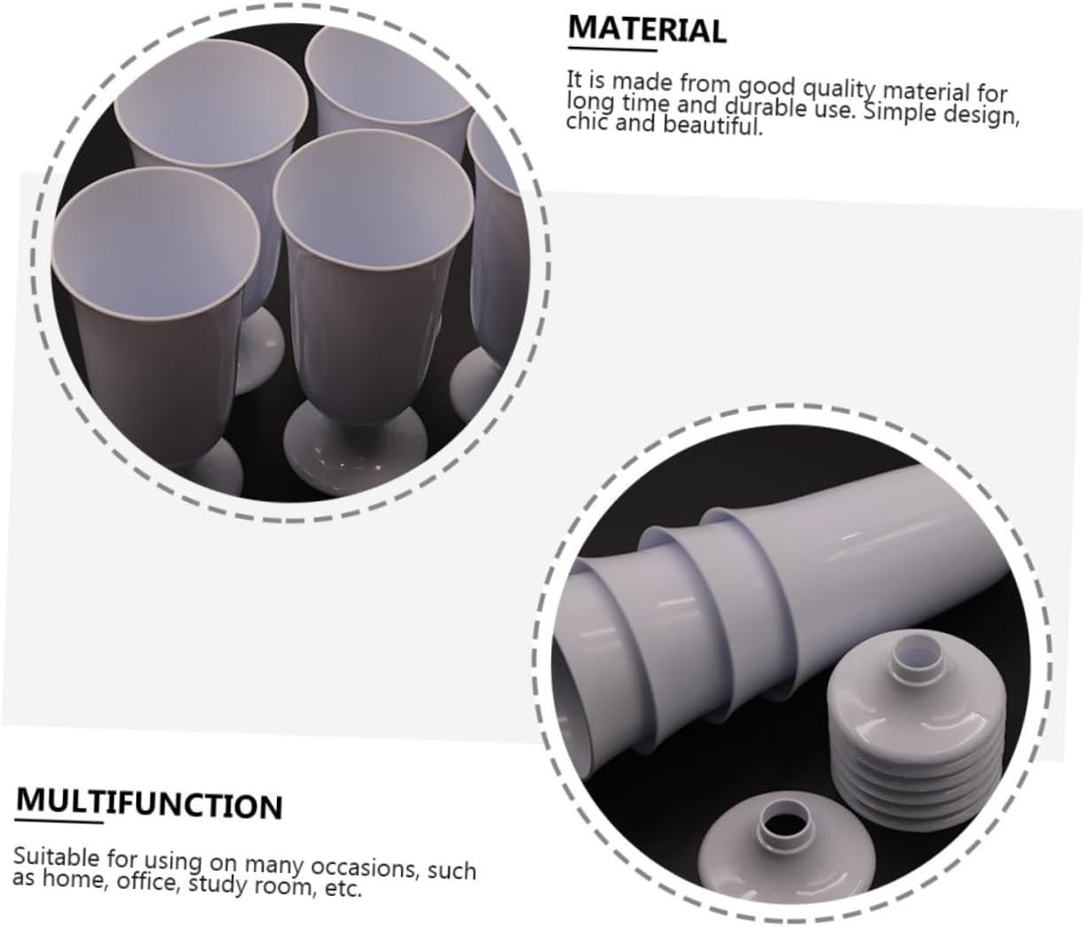 Luxshiny 2 Pcs Floral Arrangement Modern Minimalist Dried Flower Vase for Desktop