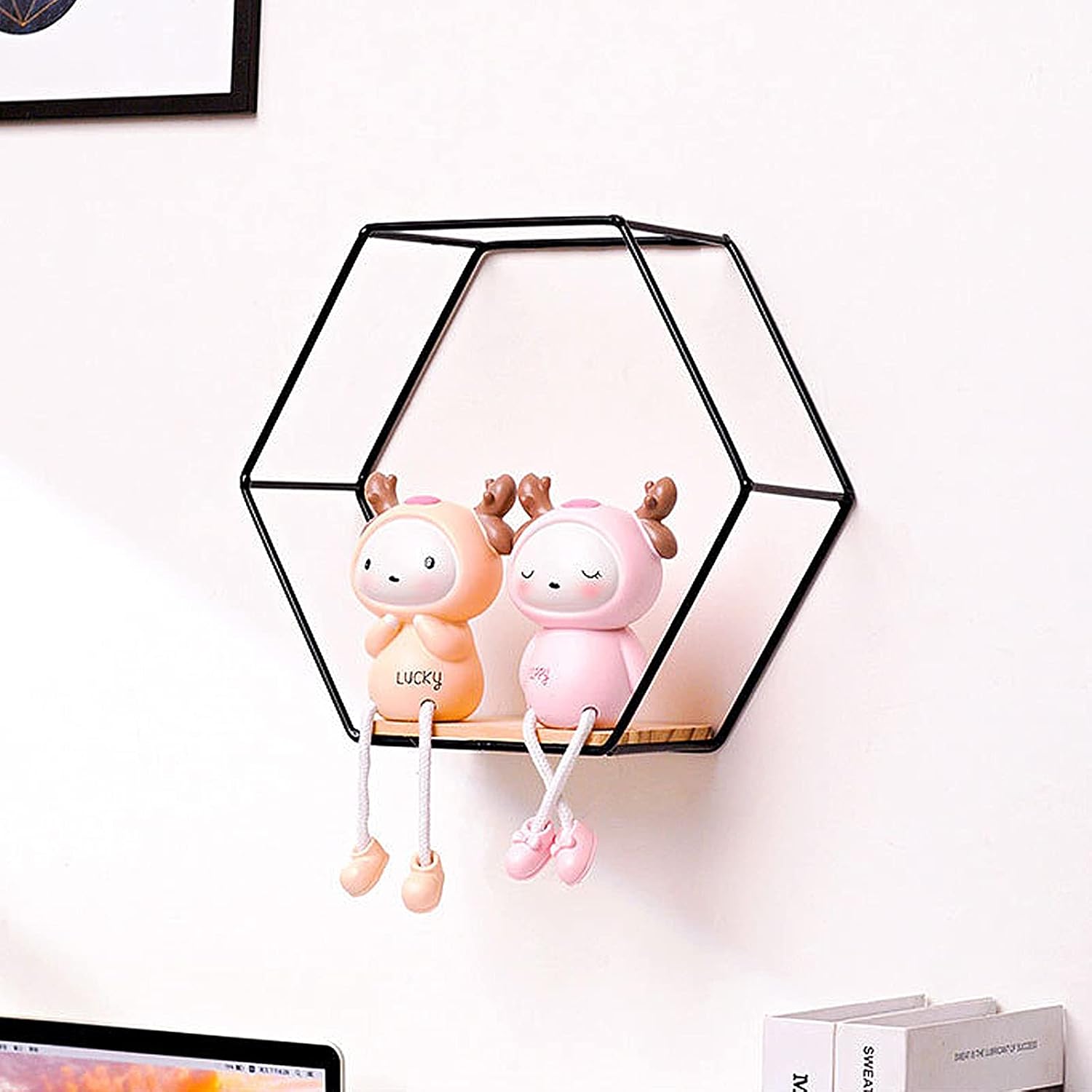 3Pcs Hexagon Floating Shelves for Home Decor