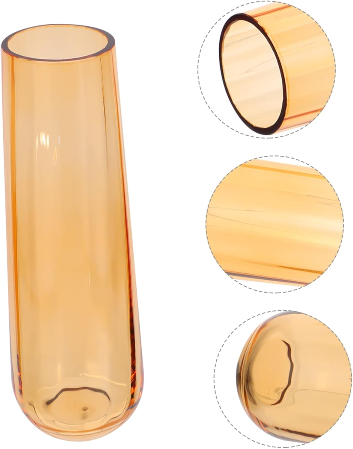 PRETYZOOM 1pc Modern Glass Vase for Home Office Decor