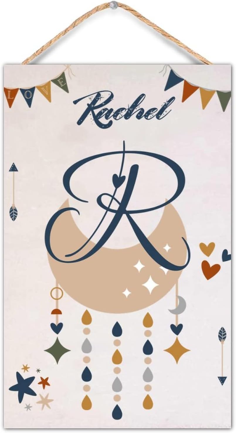 WengBeauty Custom Wood Last Name Sign 10x16 Inch