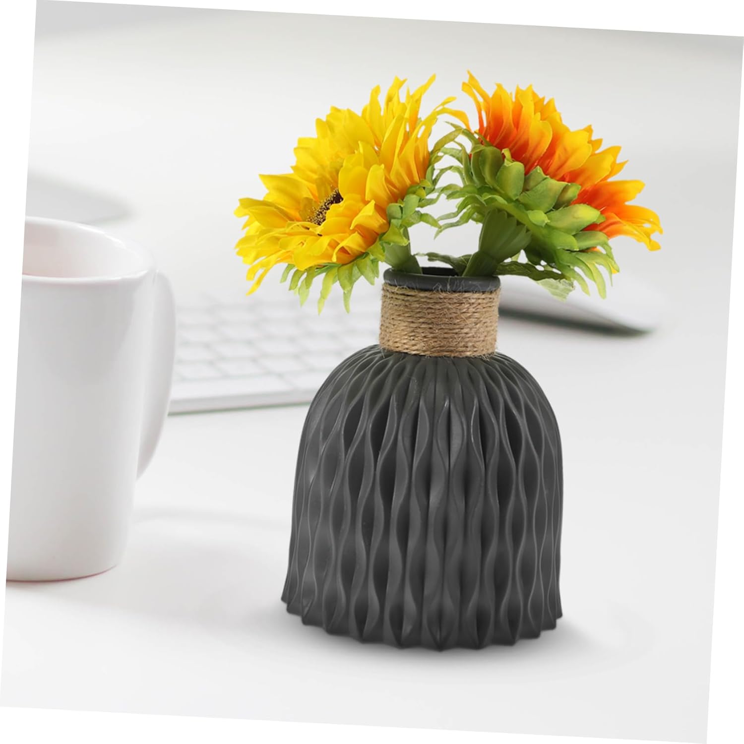 VOSAREA Pineapple Grain Flower Vase 10 Tall