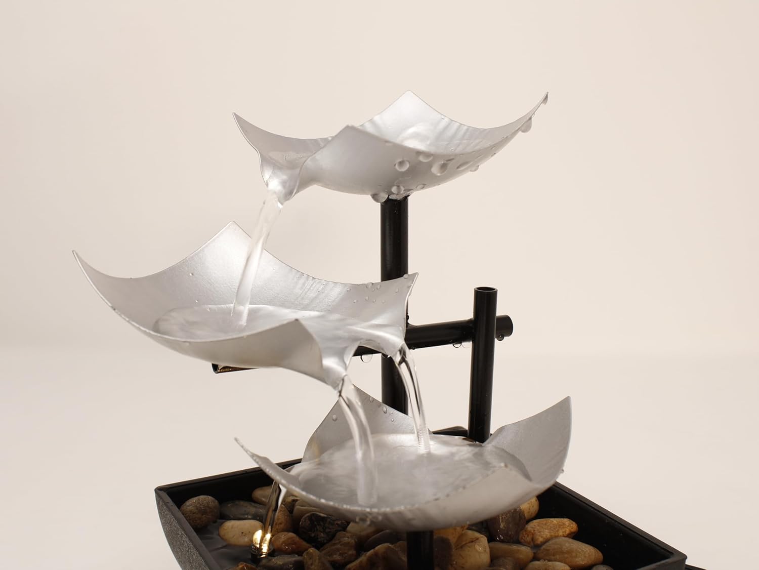 Ohana Modern Tabletop Water Fountain with LED Lights