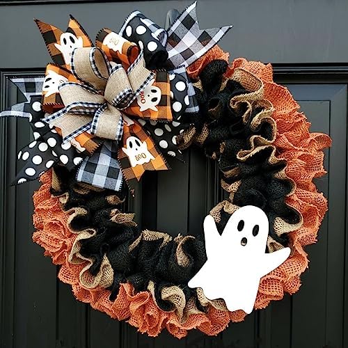 Vimoocla Halloween Boo Ghost Wreath for Front Door