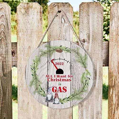 Funny Farmhouse Door Hanger Christmas Wreath Sign 10x10