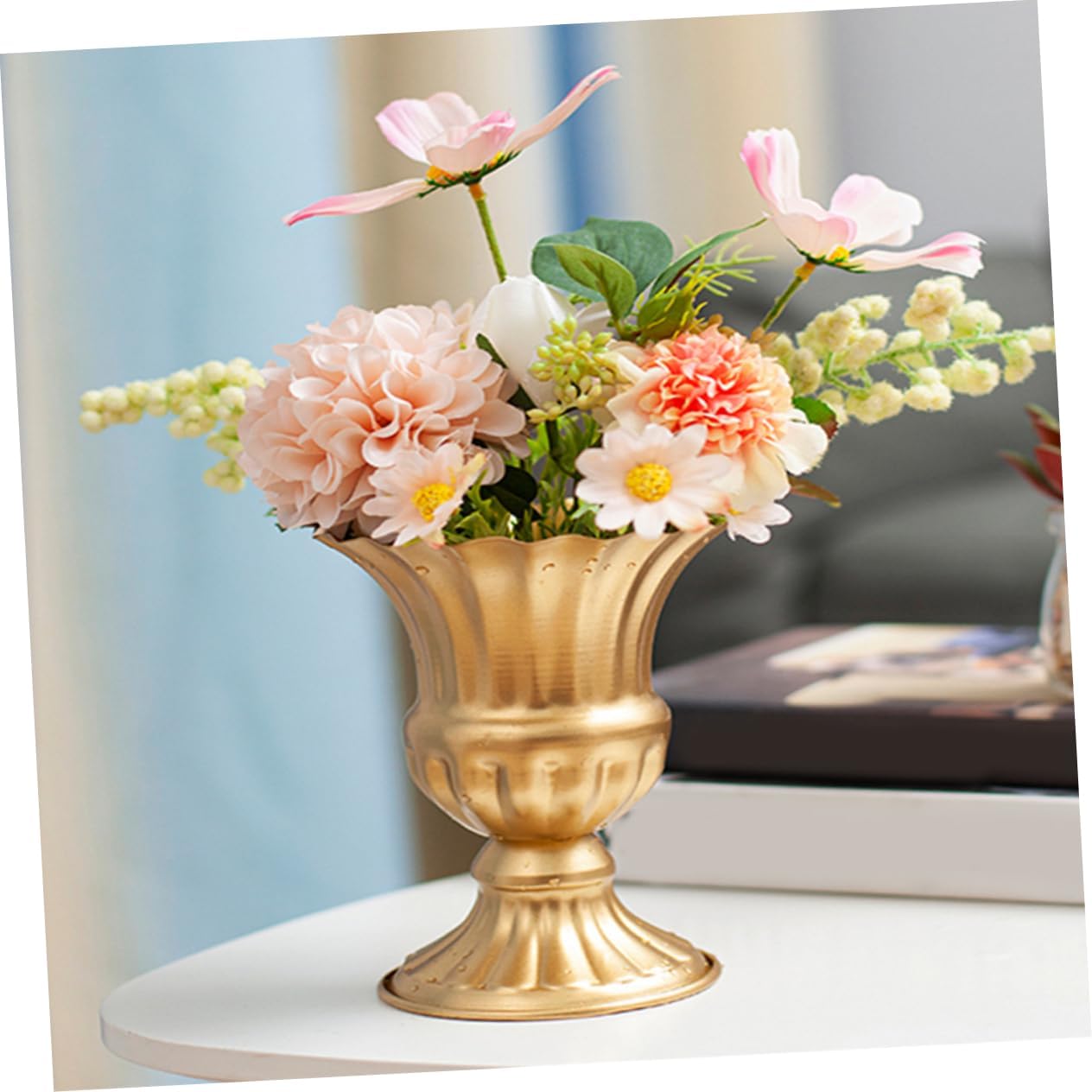 BESPORTBLE Vintage Metal Rustic Flower Vase for Home and Wedding Decor