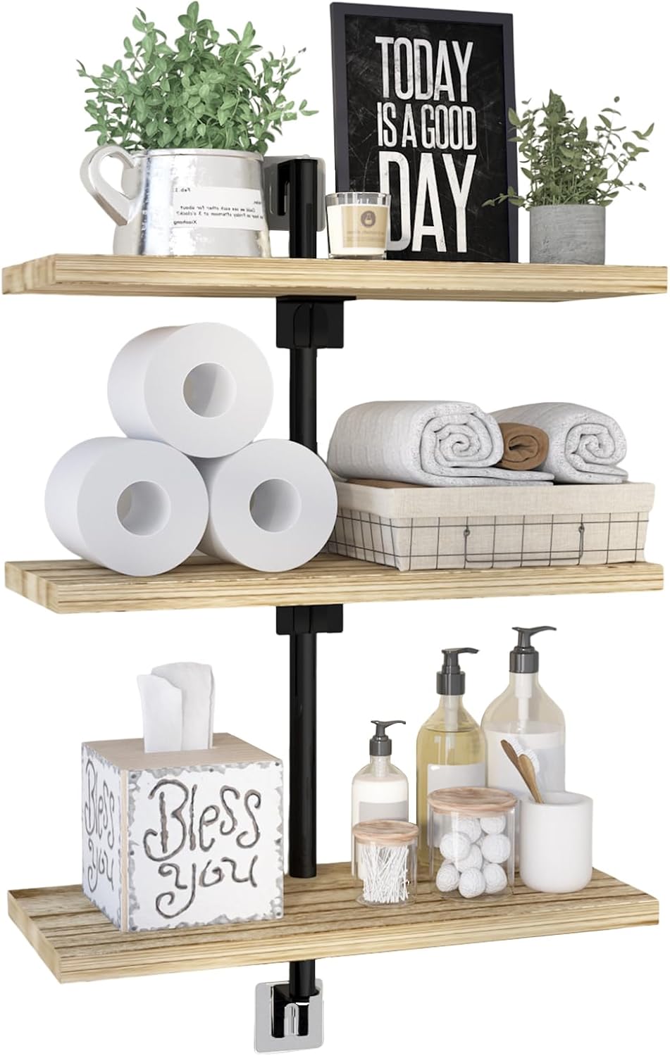 WXCGX Adjustable Height Floating Shelves for Bathroom Wall