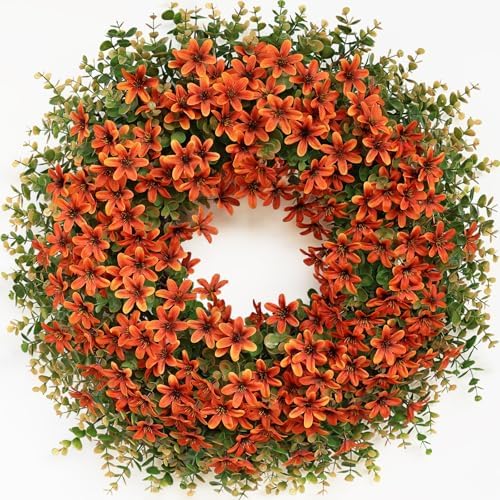 26 Inch Fall Wreath for Front Door and Window Decoration