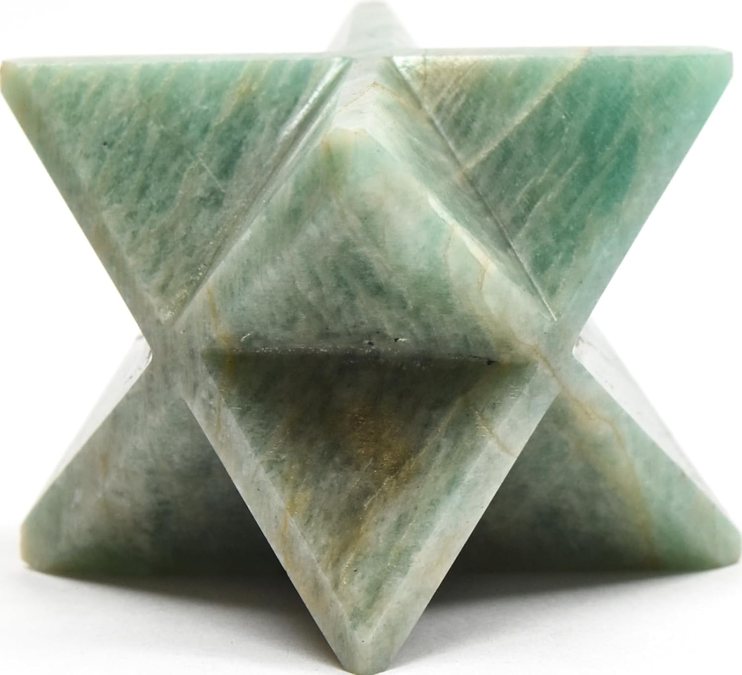 25 Inch Green Amazonite 8 Point Merkaba Star