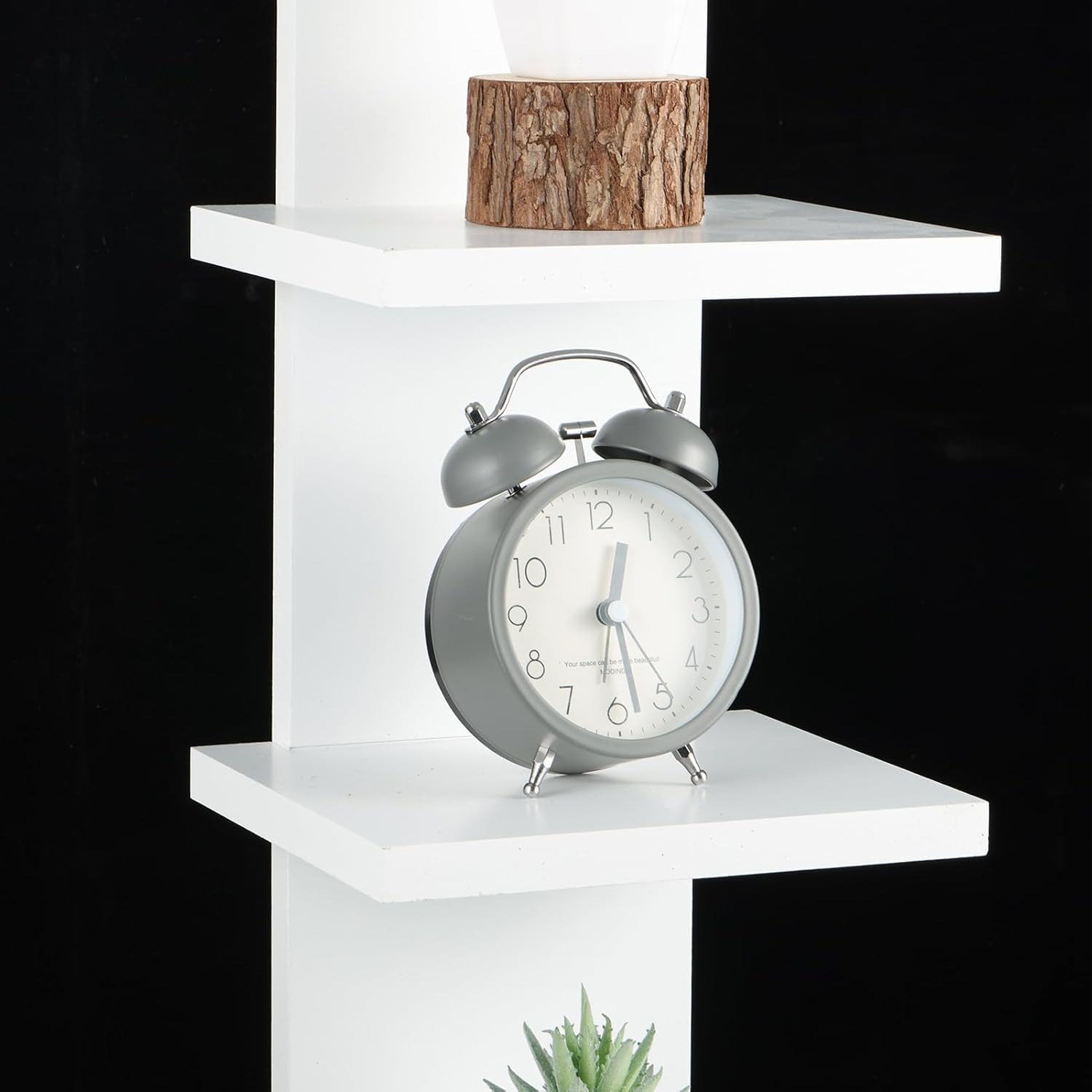 7 Tier Wall Shelf Unit - White Floating Storage