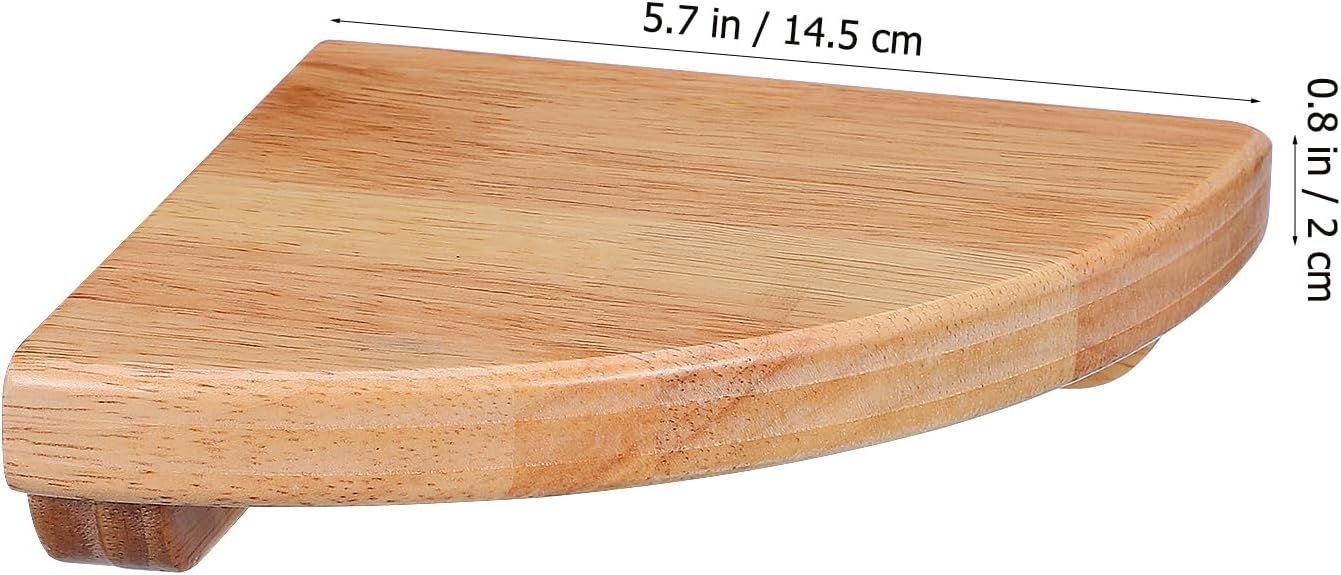 Alipis Corner Shelf Wall Mounted Wooden Floating Storage Shelf for Bedroom Living Room Kitchen Hotel