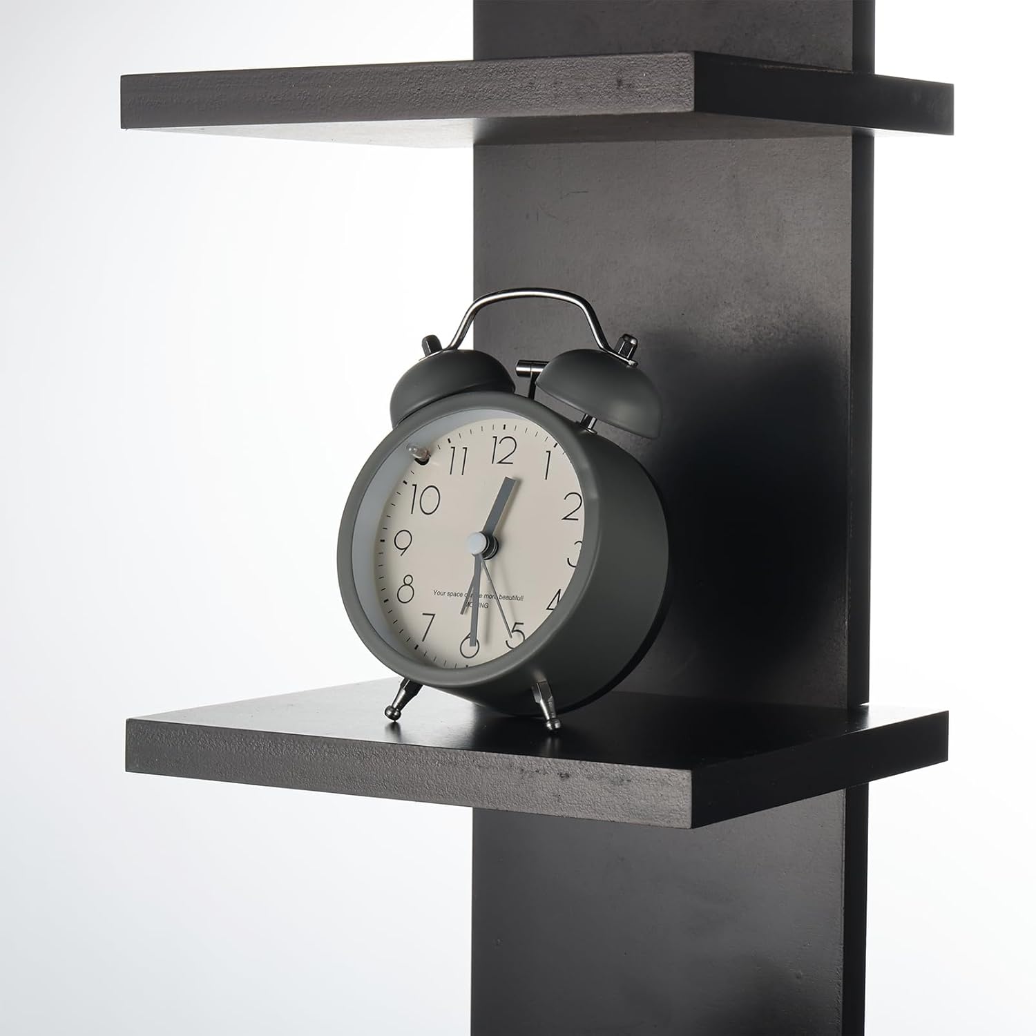 7 Tier Wall Shelf Unit - Black Floating Storage Organizer