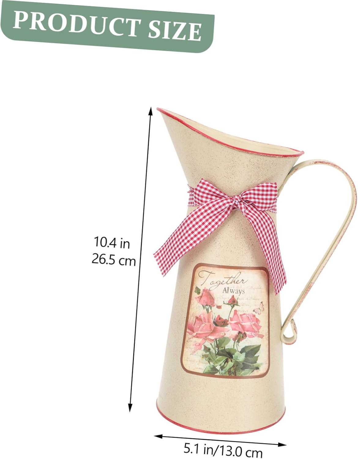 Balacoo Vintage Flower Bucket Rustic Decorative Vase