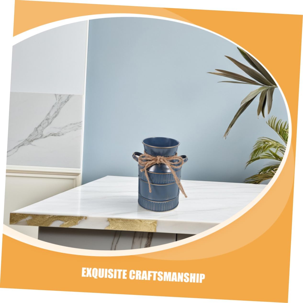 2pcs Vintage Iron Flower Vase Decorative Bucket for Home