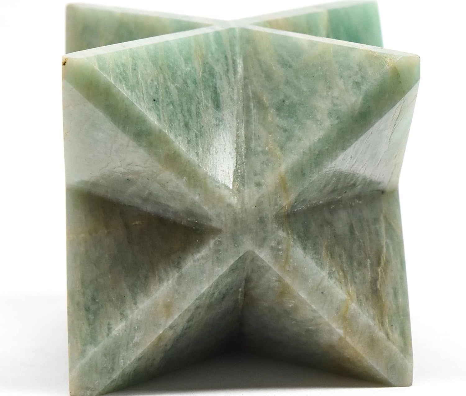 25 Inch Green Amazonite 8 Point Merkaba Star