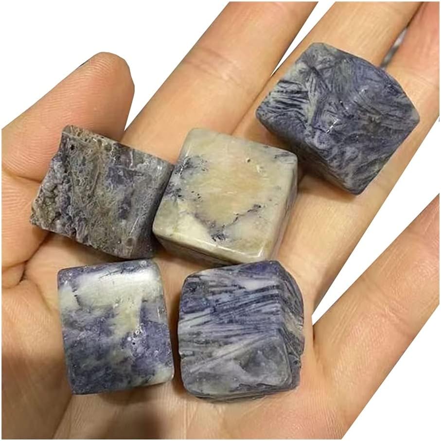 PEKMAR Violet Square Crystal Quartz Tumbled Stones 300g