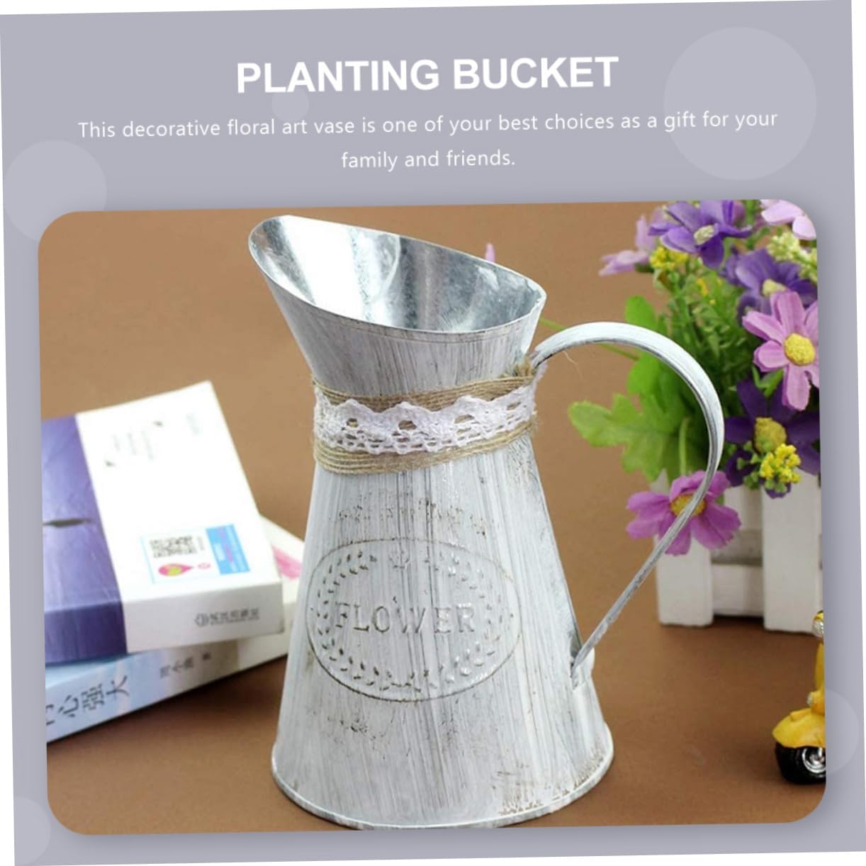 Vintage Floral Vase for Rustic Decor